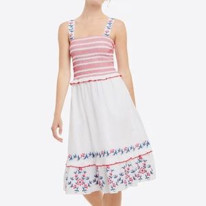 Draper James, brand new with tags, smocked dress with embroidery. Size large.